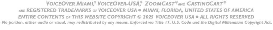 copyright voiceover USA